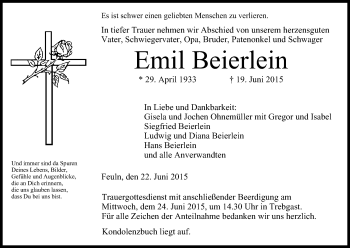 Anzeige von Emil Beierlein von MGO