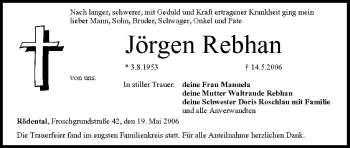 Anzeige von Jörgen Rebhan von MGO