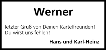 Anzeige von Werner  von MGO