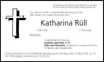 Anzeige von Katharina Rüll von MGO