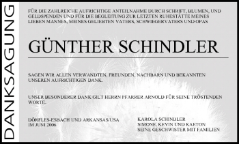 Anzeige von Günther Schindler von MGO