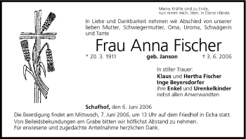 Anzeige von Anna Fischer von MGO