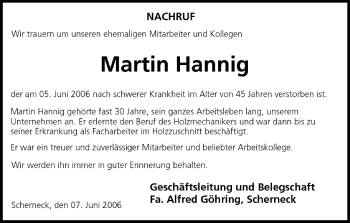 Anzeige von Martin Hannig von MGO