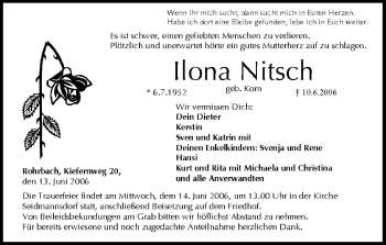 Anzeige von Ilona Nitsch von MGO