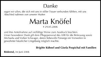 Anzeige von Marta Knöfel von MGO
