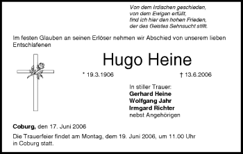 Anzeige von Hugo Heine von MGO