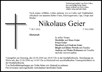 Anzeige von Nikolaus Geier von MGO