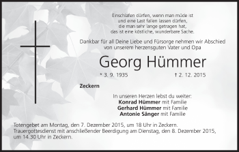 Anzeige von Georg Hümmer von MGO
