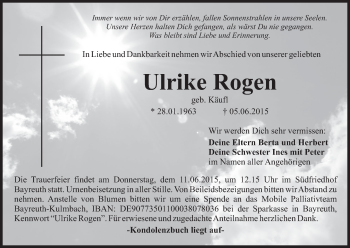 Anzeige von Ulrike Rogen von MGO