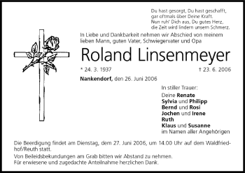Anzeige von Roland Linsenmeyer von MGO