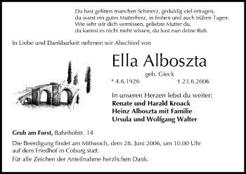 Anzeige von Ella Alboszta von MGO