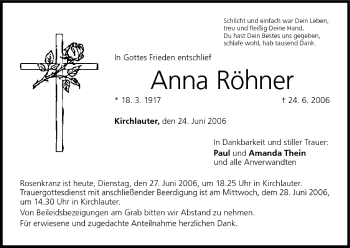 Anzeige von Anna Röhner von MGO