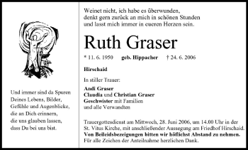 Anzeige von Ruth Graser von MGO