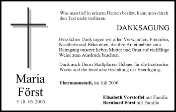 Anzeige von Maria Först von MGO