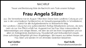 Anzeige von Angela Silzer von MGO