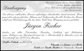 Anzeige von Jürgen Fischer von MGO