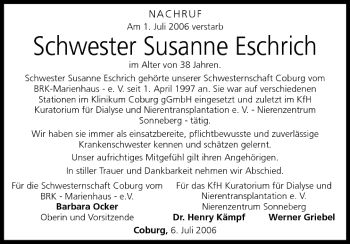 Anzeige von Susanne Eschrich von MGO