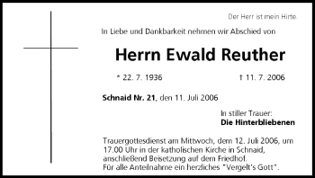 Anzeige von Ewald Reuther von MGO