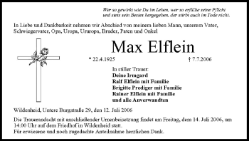 Anzeige von Max Elflein von MGO