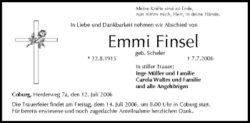 Anzeige von Emmi Finsel von MGO