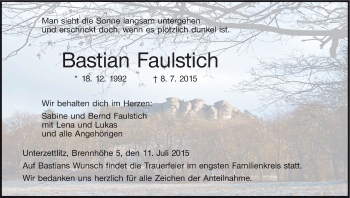 Anzeige von Bastia Faulstich von MGO