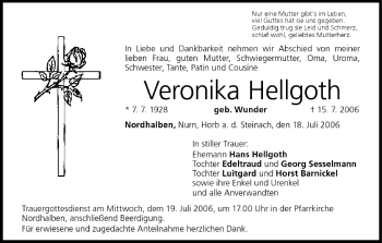 Anzeige von Veronika Hellgoth von MGO