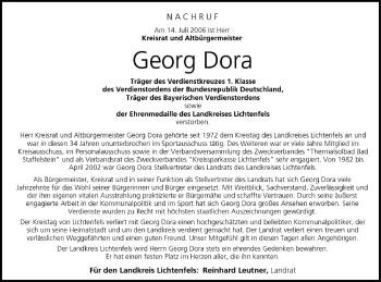 Anzeige von Georg Dora von MGO