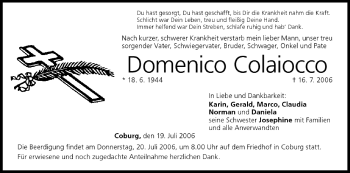 Anzeige von Domenico Colaiocco von MGO