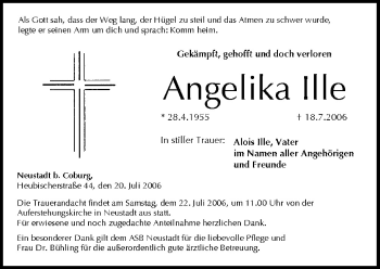 Anzeige von Angelika Ille von MGO