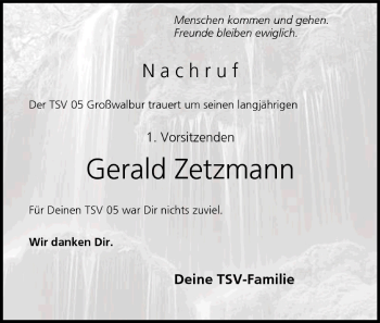 Anzeige von Gerald Zetzmann von MGO