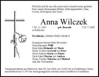 Anzeige von Anna Wilczek von MGO