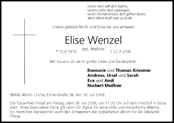 Anzeige von Elise Wenzel von MGO