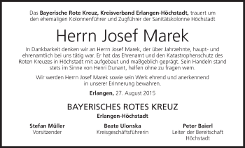 Anzeige von Josef Marek von MGO