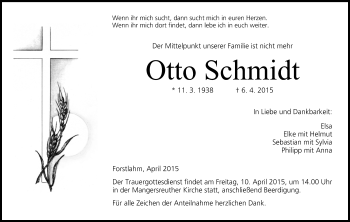 Anzeige von Otto Schmidt von MGO