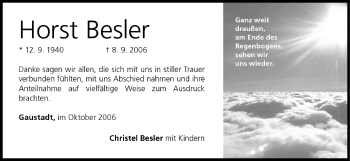 Anzeige von Horst Besler von MGO