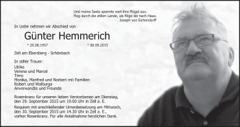 Anzeige von Günter Hemmerich von MGO