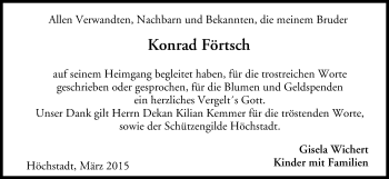 Anzeige von Konrad Förtsch von MGO