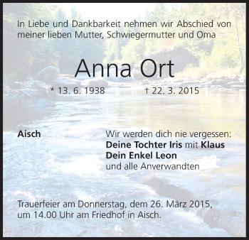 Anzeige von Anna Ort von MGO