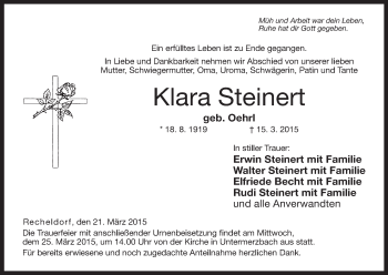 Anzeige von Klara Steinert von MGO