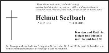 Anzeige von Helmut Seelbach von MGO