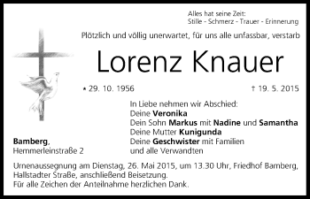 Anzeige von Lorenz Knauer von MGO