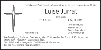Anzeige von Luise Jurrat von MGO