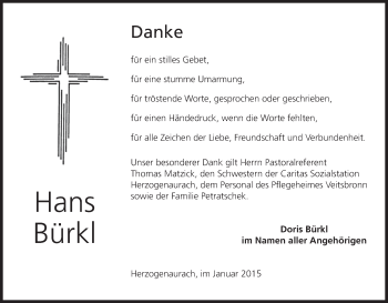 Anzeige von Hans Bürkl von MGO