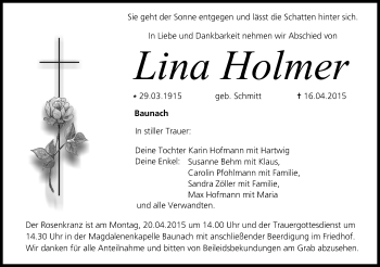 Anzeige von Lina Holmer von MGO