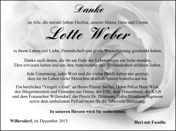 Anzeige von Lotte Weber von MGO