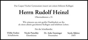 Anzeige von Rudolf Heinzl von MGO