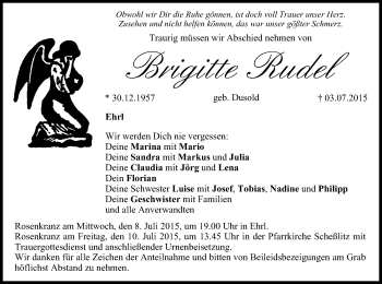 Anzeige von Brigitte Rudel von MGO