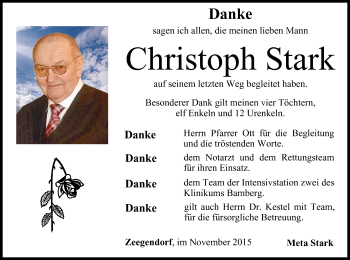 Anzeige von Christoph Stark von MGO