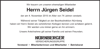 Anzeige von Jürgen Seidel von MGO