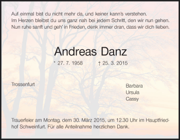 Anzeige von Andreas Danz von MGO